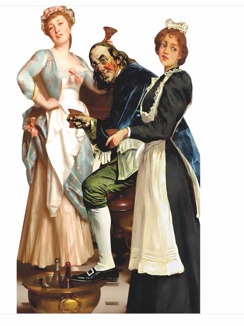 Benjamin Franklin Ladies Man LIFE SIZE Cardboard Cutout FREE SHIPPING